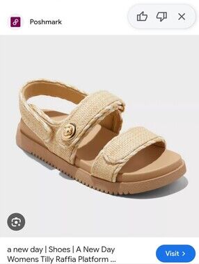A New Day Ankle Strap Rafia Footbed Sandals